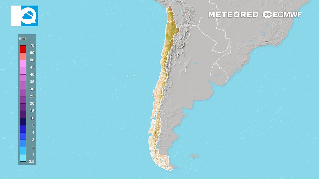 Sistema frontal dejará precipitaciones hasta La Araucanía esta semana