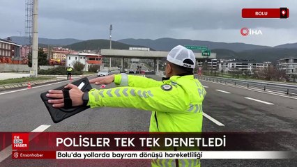 Bolu'da yollarda bayram dönüşü hareketliliği