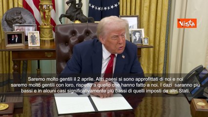 Dazi Usa, Trump: "Saremo molto gentili il 2 aprile coi partner commerciali"