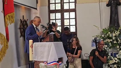 Cyrille Melchior s'exprime aux obsèques de Michel Fontaine