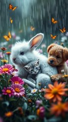 Friends #ai #rabbit #kitty #kitten #puppy