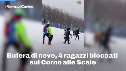 Bufera di neve, 4 ragazzi bloccati sul Corno alle Scale: il video dei soccorsi