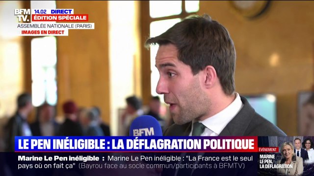 Marine Le Pen inéligible: Des millions de Français sont bâillonnés , estime Thomas Ménagé(RN)