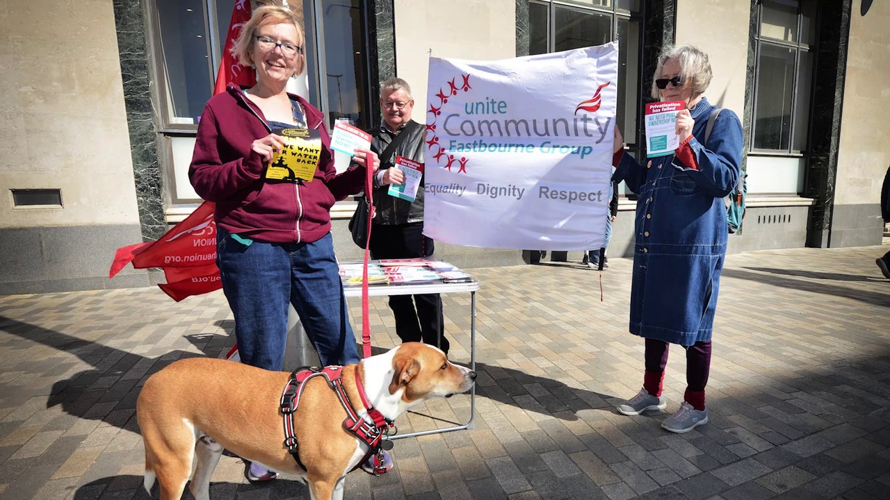 Unite Energy 4 All campaign in Eastbourne, East Sussex, on April 1 2025