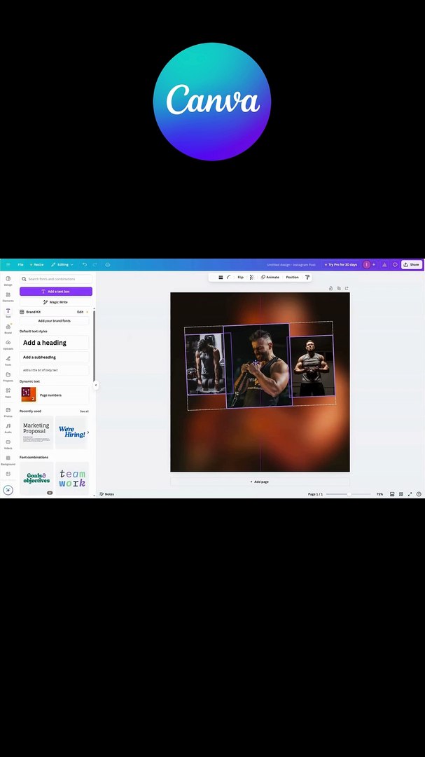 GYM AND Fitness social Media Banner Design in Canva l Canva Tutorial l easy canva