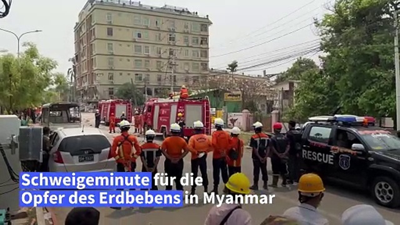 Schweigeminute für Erdbebenopfer in Myanmar