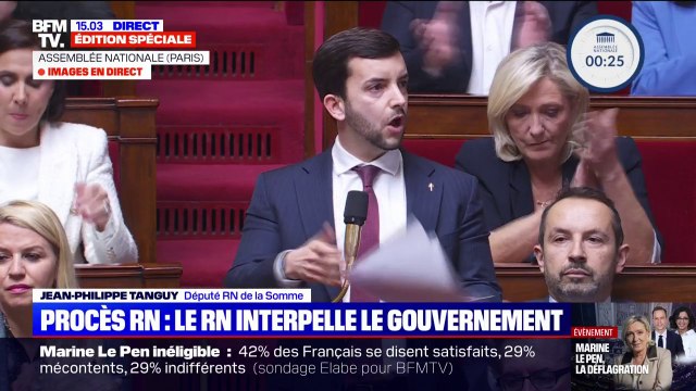 Marine Le Pen inéligible: Le groupe Rassemblement national ne vous laissera pas voler l'élection présidentielle , assure Jean-Philippe Tanguy (RN)