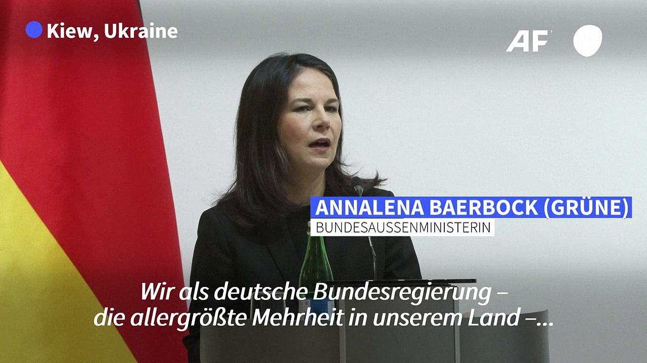 Baerbock: Deutschland 'ohne Wenn und Aber' an der Seite der Ukraine
