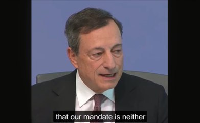 Mario Draghi anno 2017- il mandato della BCE non è la crescita o l'occupazione, ma la stabilità dei prezzi