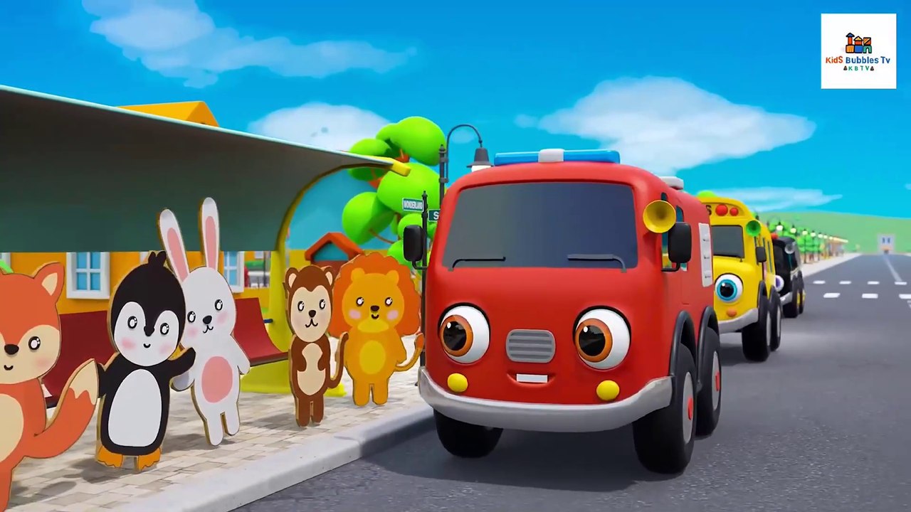 The Wheels on the bus go round and round | Nursery Rhymes | Kids learning songs | Baby songs