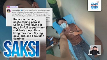Ruru Madrid, na-strain ang hamstring sa gitna ng taping para sa "Lolong: Pangil ng Maynila" | Saksi