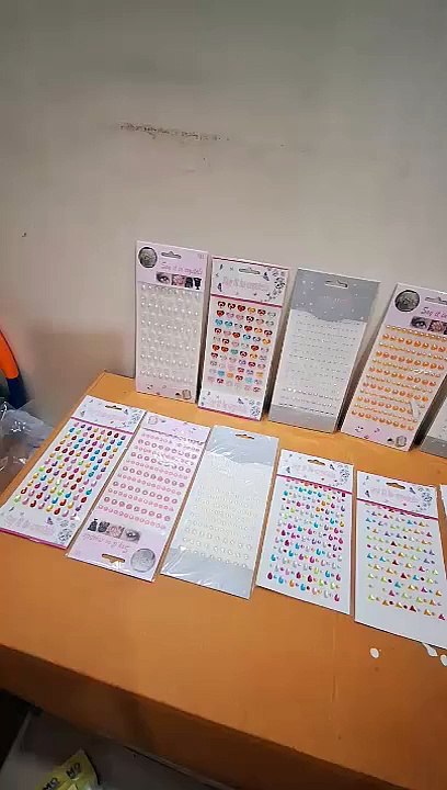 Coloured Acrylic Pearl Stickers ✨ 3D Half Round Self-Adhesive for DIY Craft, Scrapbooking & Décor