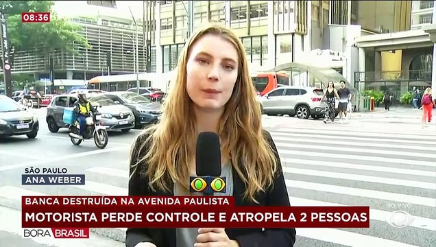 Idoso invade calçada, atropela duas pessoas e atinge banca de jornal na Av.Paulista, em SP