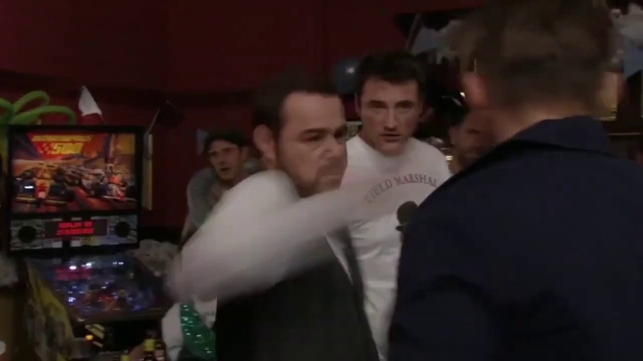 Eastenders Dean Wicks Pushes Lee Carter & Mick Carter Punches Dean 28th December 2015
