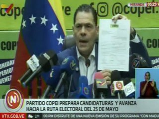 Partido Copei prepara candidaturas rumbo a la ruta electoral del 25 de mayo
