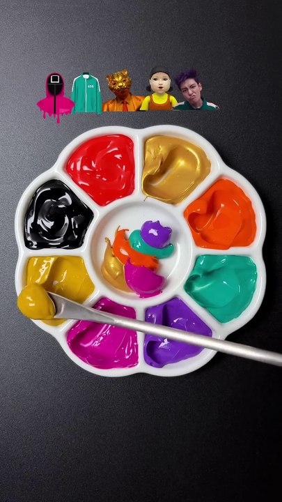 Guess_the_mixed_color_of_Squid_Game2（Part_14）#오징어게임_#squidgame_#squidgame2_#satisfying__#colormixing