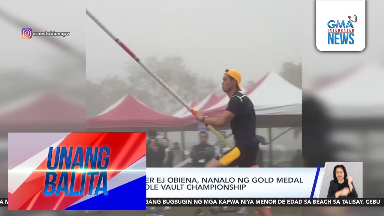 Pinoy pole vaulter EJ Obiena, nanalo ng gold medal sa Taiwan Int'l Pole Vault Championship | Unang Balita