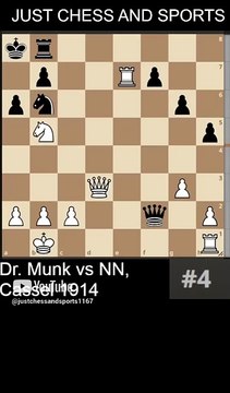 Dr. Munk checkmates NN with a Knight and a Rook
