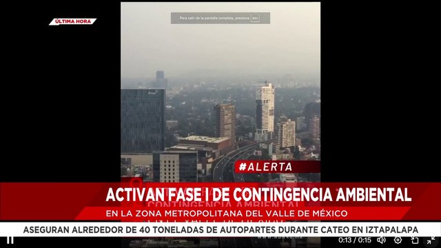 🚨¡Última Hora! Activan fase 1 de contingencia ambiental en el Valle de México