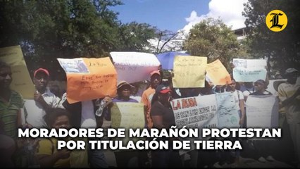 Moradores de Marañón y La Rusa protestan frente al Palacio por titulación de tierra