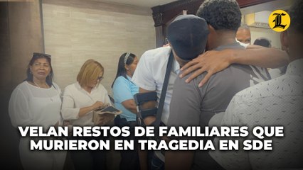 Velan restos de familiares que murieron en tragedia en Santo Domingo Este