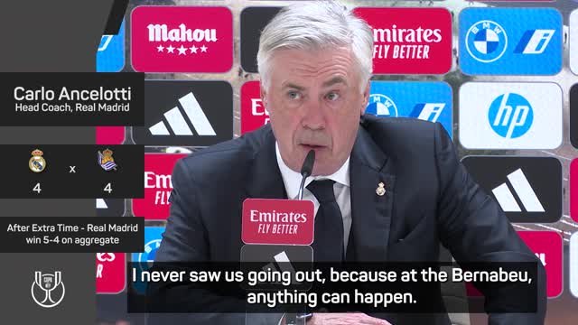 Ancelotti never feared elimination in dramatic Copa del Rey semi-final