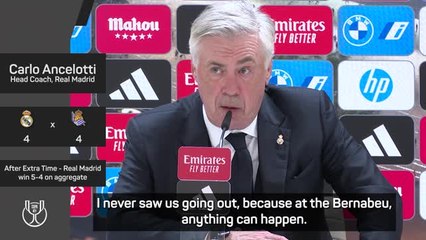 Ancelotti never feared elimination in dramatic Copa del Rey semi-final