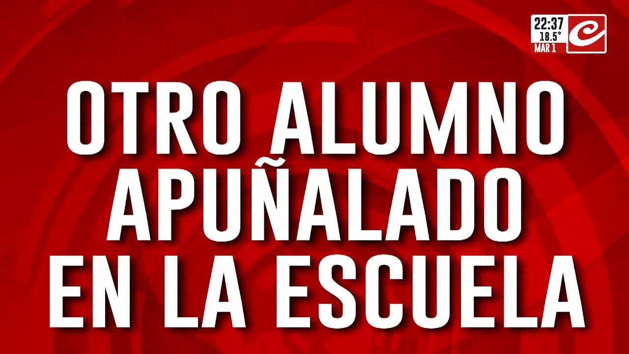 Otro alumno apuñalado en el colegio: menor de 17 años ataco a un nene de 12 años