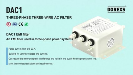 DAC1 3 phase EMI filter 6-20A
