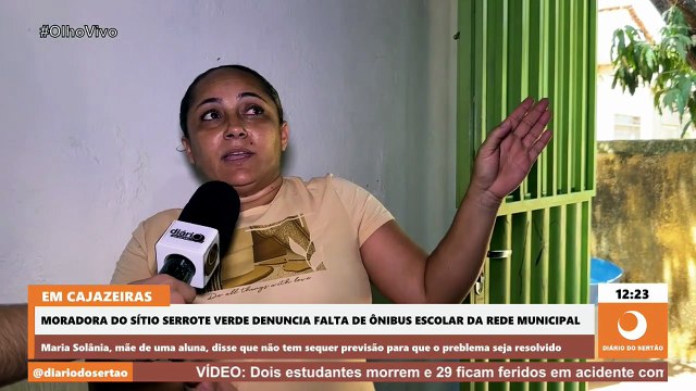 Sem ônibus escolar, estudantes da zona rural de Cajazeiras perdem aulas, e pais cobram solução