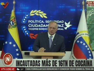 Vpdte. Sec. Cabello afirmó que Operación Relámpago continúa trabajando para incautar droga en el Zulia