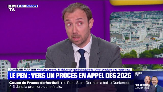 Procès en appel de Marine Le Pen en 2026 : C'est un traitement particulier qui a été fait , pour Aurélien Martini (Union syndicale des magistrats)