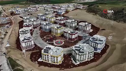 Depremzedeler için yapılan kalıcı konutlarının son durumu görüntülendi