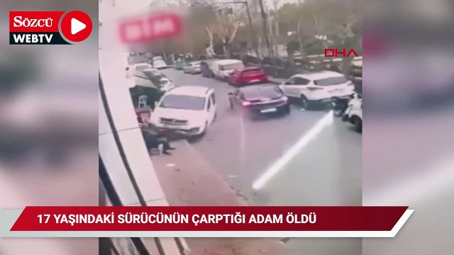 17 yaşındaki sürücünün çarptığı adam hayatını kaybetti; kaza kamerada