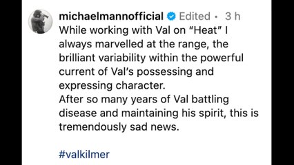 Val Kilmer's industry peers react to reports of his death