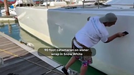 Flawless On-Water Wrap: Yacht Wrapping Group Transforms a 90-Foot Catamaran