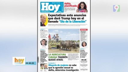 Titulares prensa dominicana miércoles 02 de abril  2025 | Hoy Mismo