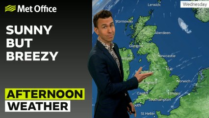 Met Office Afternoon Weather Forecast 02/04/2025 - Warm in sunshine, cool breeze