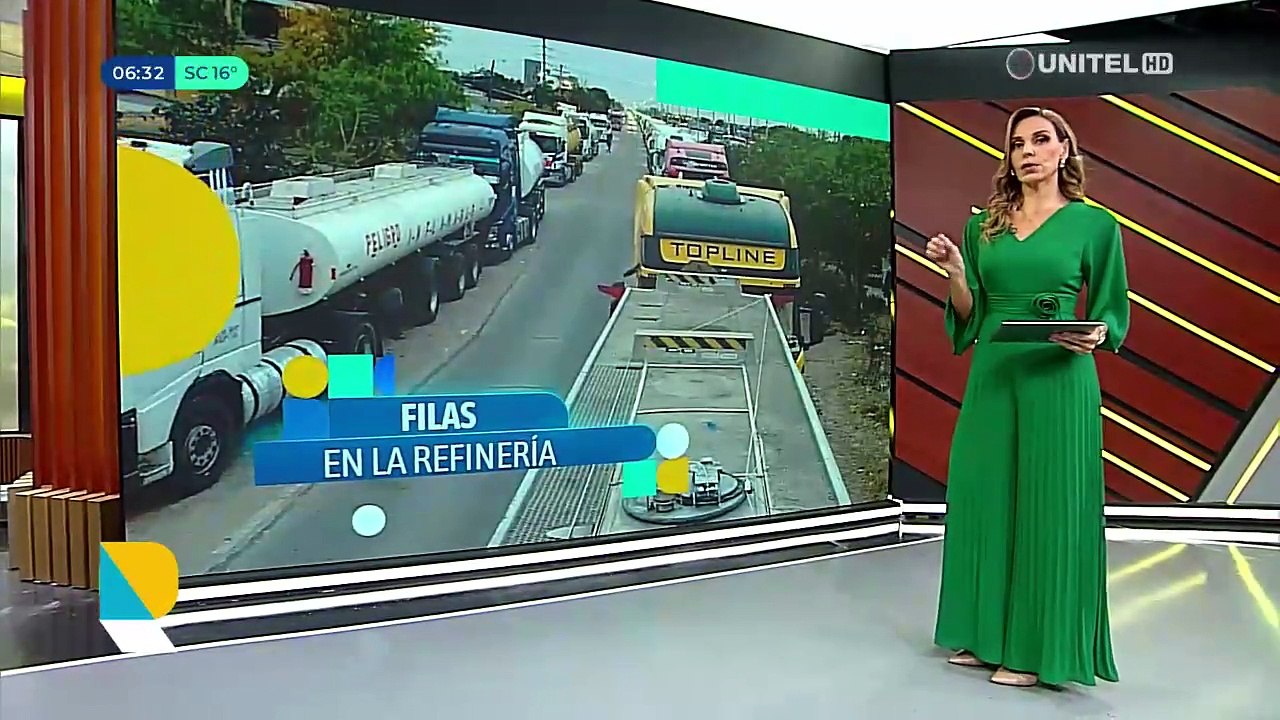 ​Extensas filas en puertas de la refinería; choferes de cisternas esperan descargar combustible
