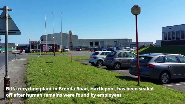 Detectives investigate human remains found at Biffa recycling plant