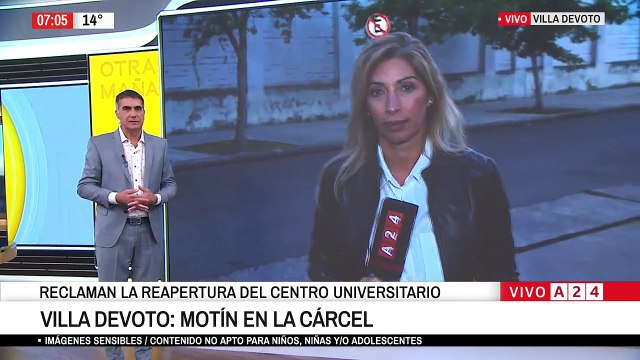 Motín en la cárcel de Devoto en protesta por el cierre de los centros estudiantiles en los penales federales