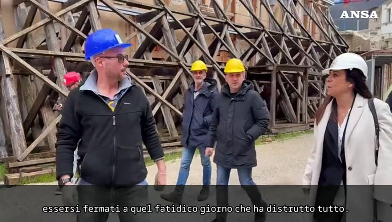 A Visso aperto il primo cantiere post sisma nel centro storico
