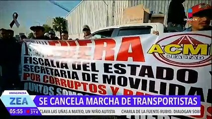 Cancelan megamarcha de transportistas del Edoméx a la CDMX