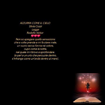 AZZURRA COME IL CIELO Silvia Cozzi Legge Rodolfo Vettor ♥️♥️♥️