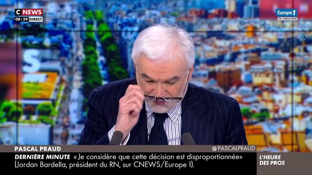 Pascal Praud dans L'heure des pros le mardi 1er avril 2025.