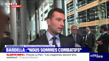 Marine Le Pen inéligible: Jordan Bardella affirme que le meeting de dimanche prochain n'est "pas un coup de force"
