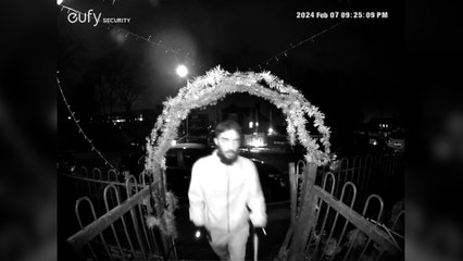 CCTV captures drunken man with a baseball bat in Northfleet