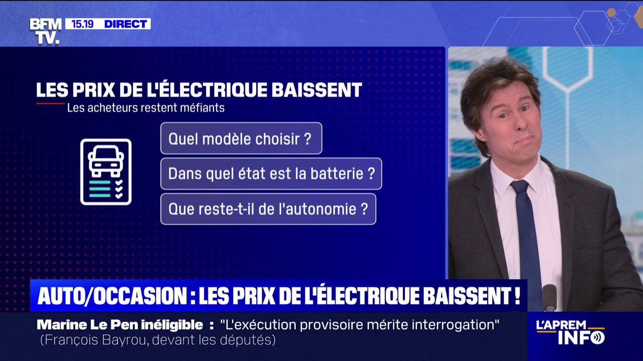 Voitures d'occasion: les prix des véhicules électriques à la baisse
