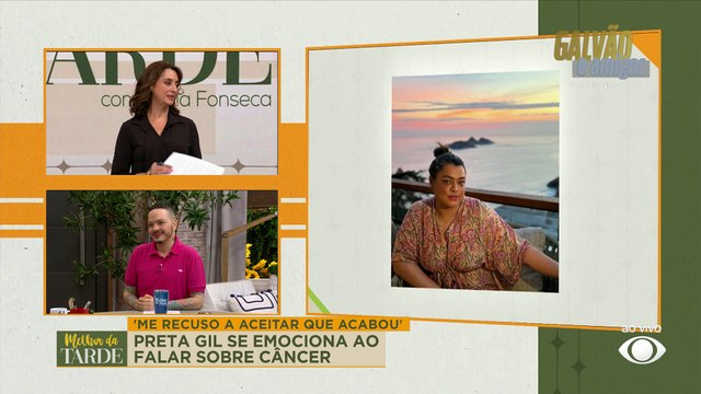 PRETA GIL se EMOCIONA ao falar sobre LUTA CONTRA O CÂNCER | Melhor da Tarde