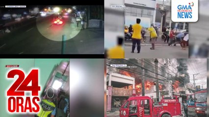 24 Oras: (Part 1) Rider, patay sa pagsalpok ng kotse, hinabol umano dahil nanghablot ng cellphone; taxi driver at rider, nagsuntukan matapos umanong magkagitgitan sa kalsada; lalaking nanloob sa kanyang kapitbahay, na-hulicam, atbp.